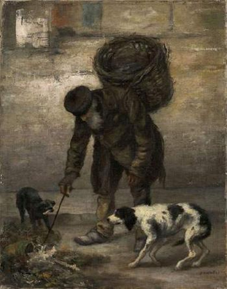 Chiffonier et chien by Jean Francois Raffaelli