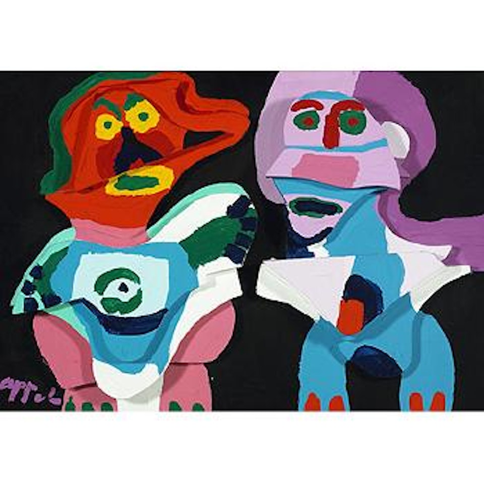 Couple in wood by Karel Appel