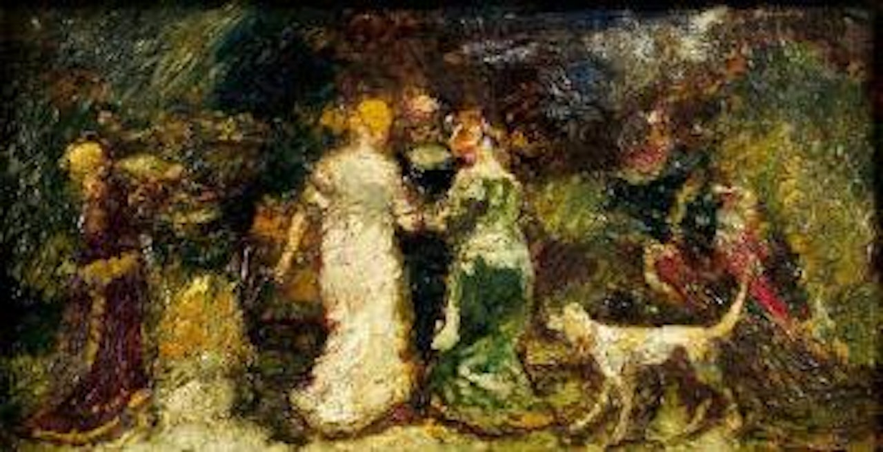 Scene galante by Adolphe Monticelli