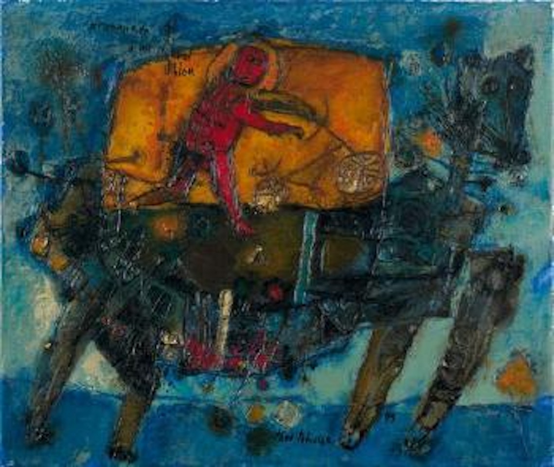 Promenade d'un cheval bleu by Théo Tobiasse