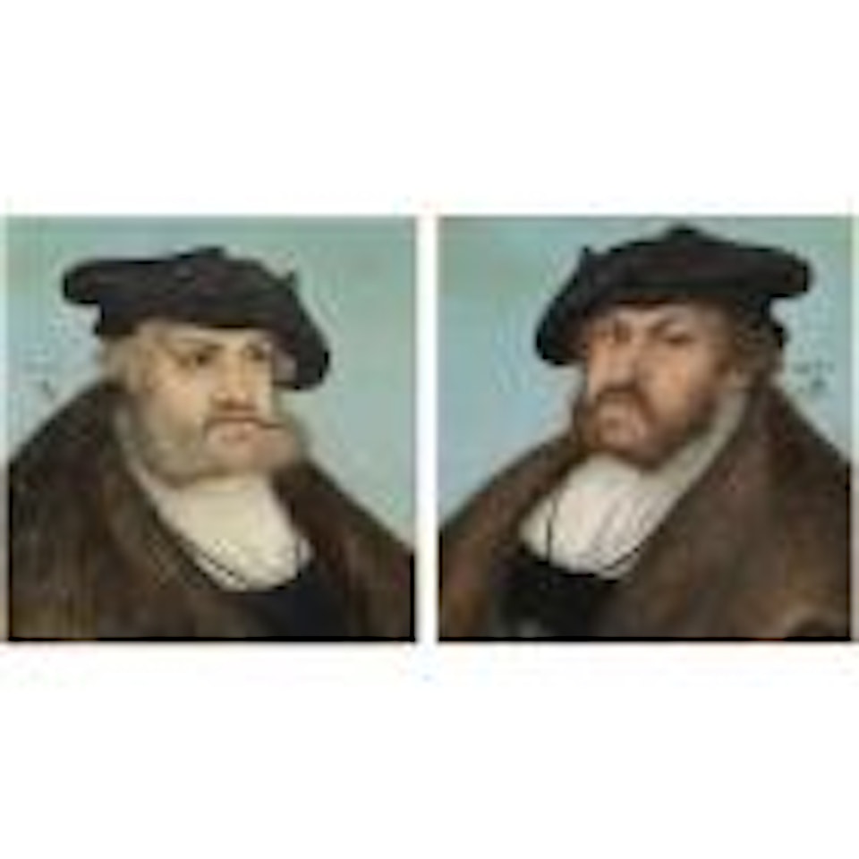 Portrait of the Elector Frederick III the Wise of Saxony (1463-1525), bust length. Portrait of the Elector John the Steadfast of Saxony (1468-1532), bust length by Lucas Cranach the Elder