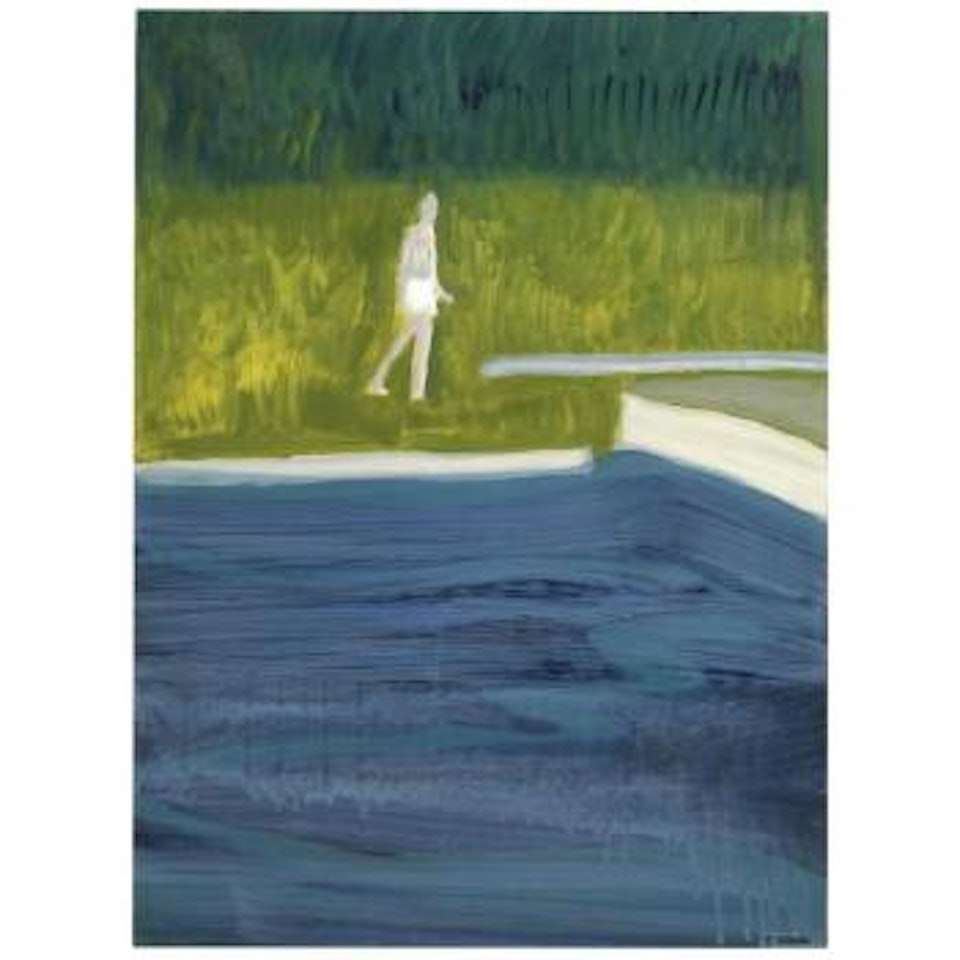 Figure by a pool by Peter Doig