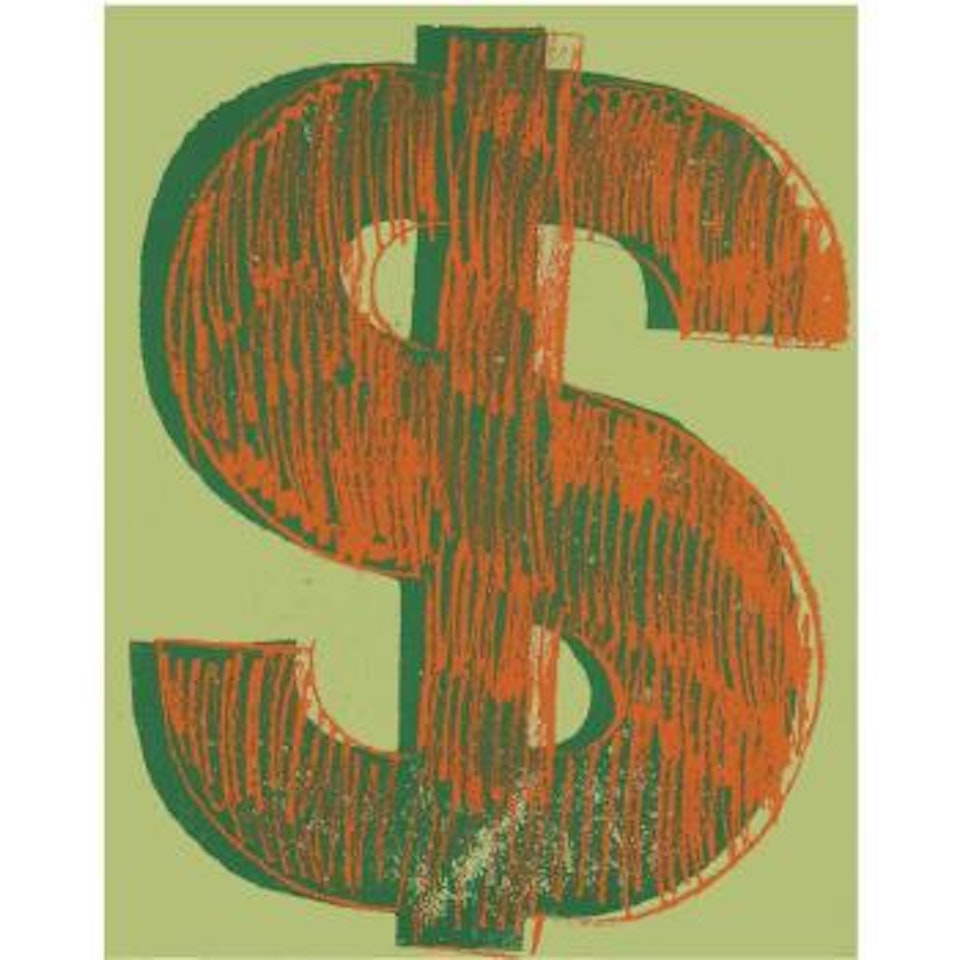 Dollar sign by Andy Warhol