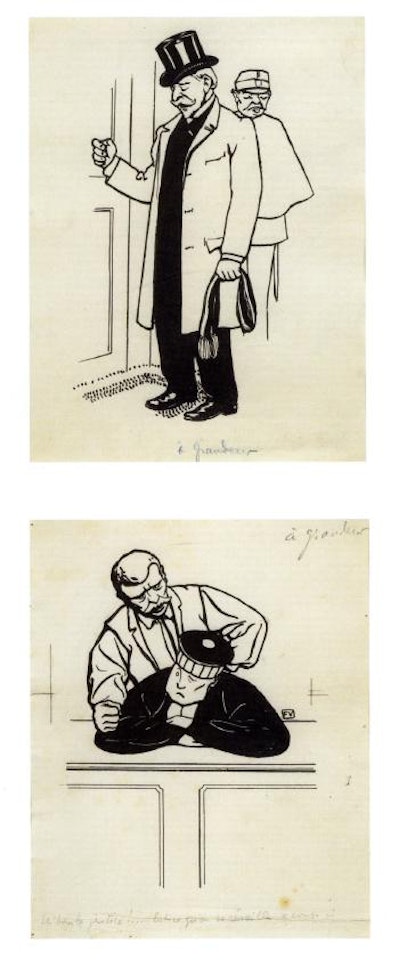 Et bien la justice!...est-ce qu'on se réveille ce coup-ci - Couverture du Cri de Paris, 4 Décembre 1898 (I). Il n'y a pas d'affaire Dreyfus - Couverture du Cri de Paris, 20 Novembre 1898 (II) by Félix Vallotton