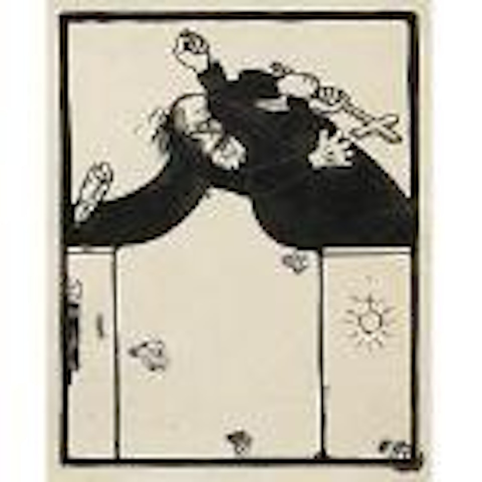 Les deux apotres 'Ma religion vaut la tienne'. Dos de Couverture du Temoin N. 4, 9 Novembre 1906 by Félix Vallotton