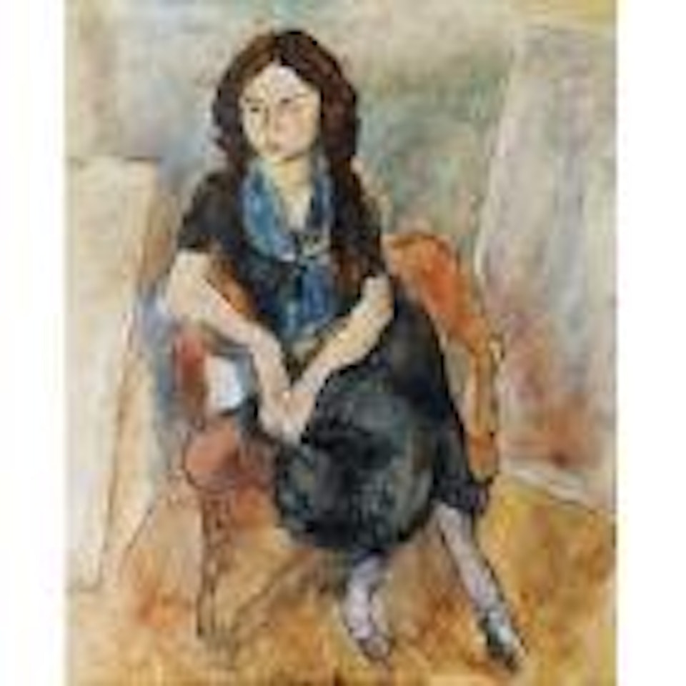 Gaby (femme au fichu bleu) by Jules Pascin