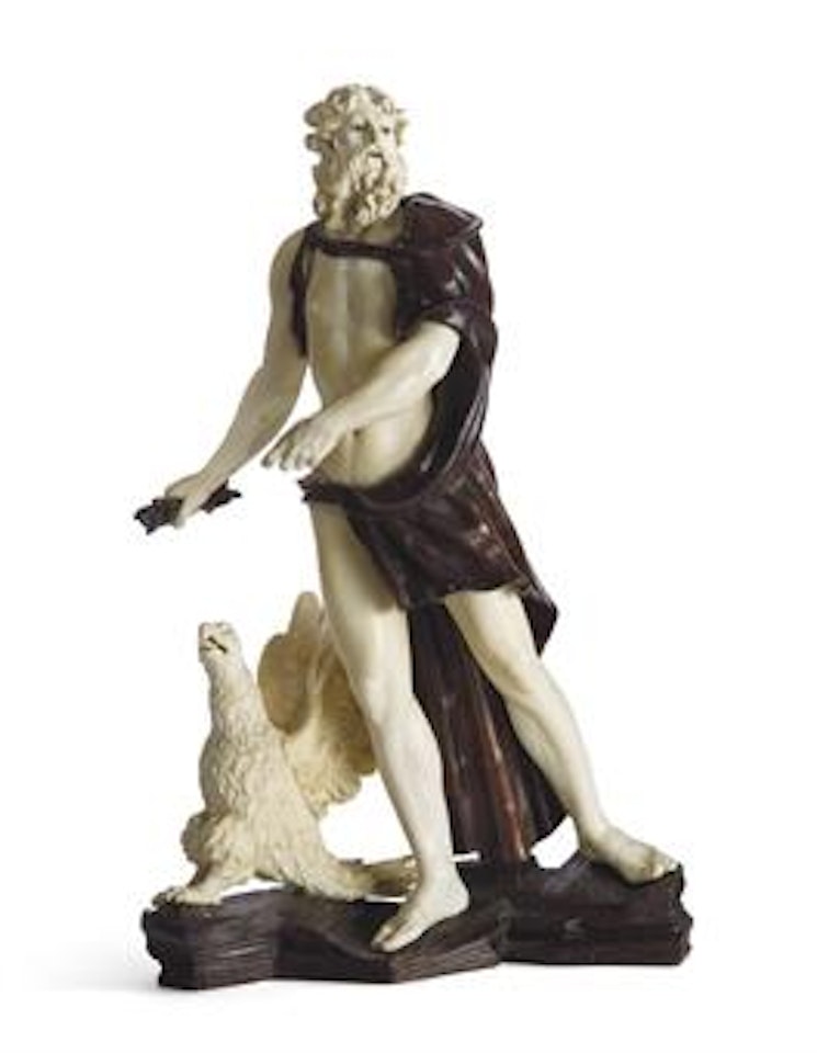 Statue Representant Jupiter Et Son Aigle by Simon Troger
