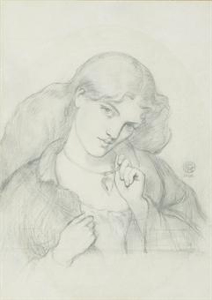 Etude pour Joli Coeur by Dante Gabriel Rossetti