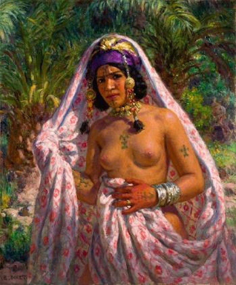 Baigneuse dans la palmeraie by Etienne Alphonse Dinet