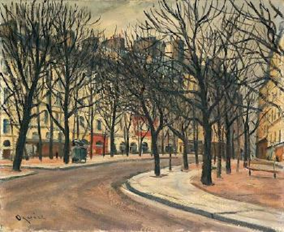 La place a Paris en hiver by Takanori Oguiss