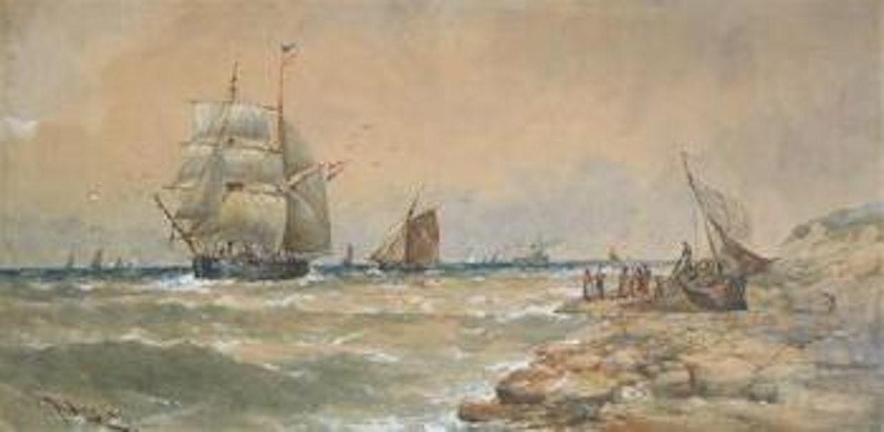 A stiff breeze by Thomas Bush Hardy