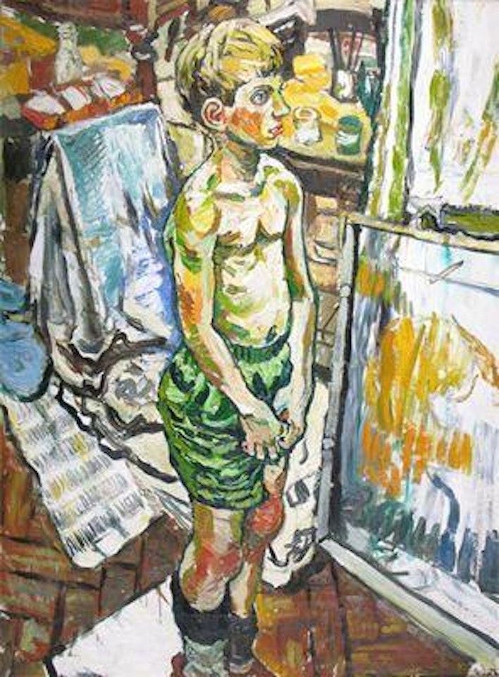 The artist's son, David in the studio by John Bratby