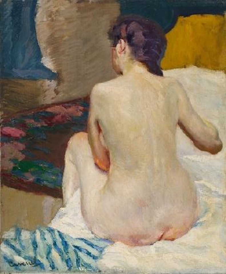 Weiblicher Rückenakt by Edward Cucuel