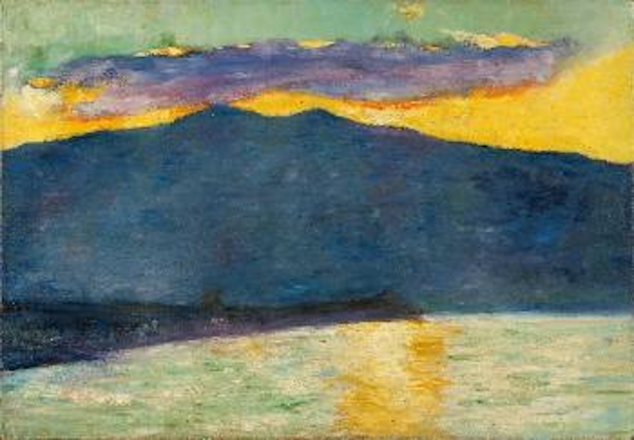 Sonnenuntergang am Italienischen See (Oberitalien) by Lesser Ury