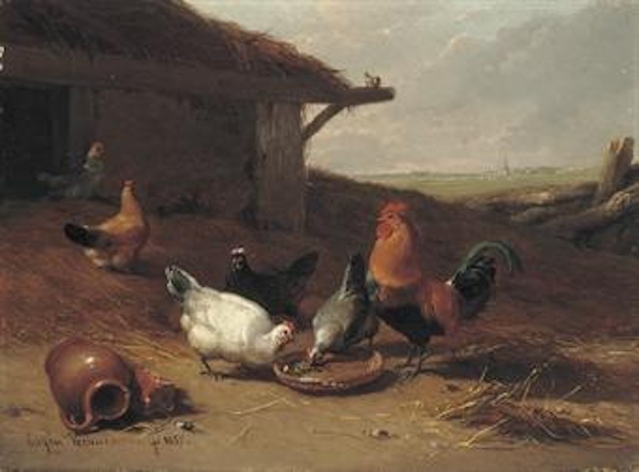 Feathered friends by Eugène Joseph Verboeckhoven