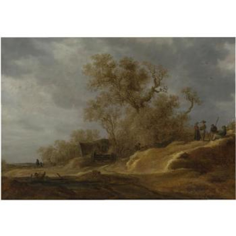 A Dune Landscape With Peasants By A Track by Jan van Goyen