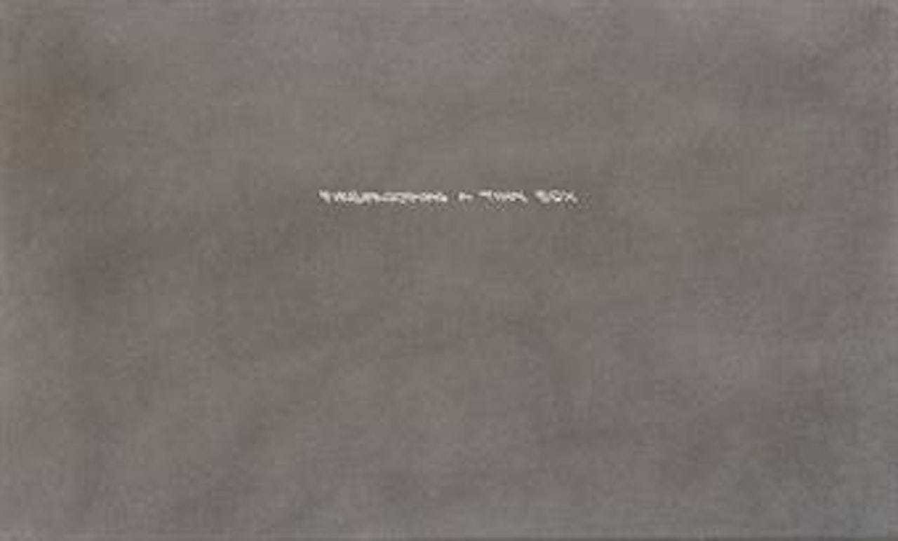 Fireproofing a Tiny Box by Ed Ruscha