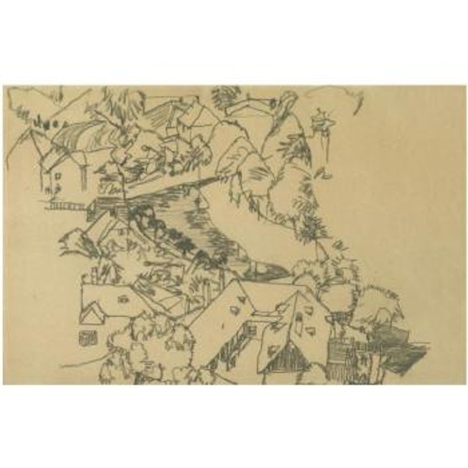 Stadt An Einem Fluss (Town On A River) by Egon Schiele