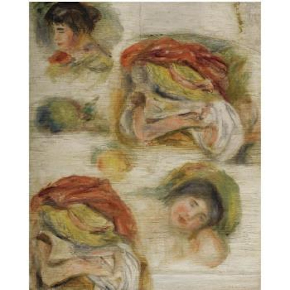 Études De Têtes Et Drapés by Pierre-Auguste Renoir