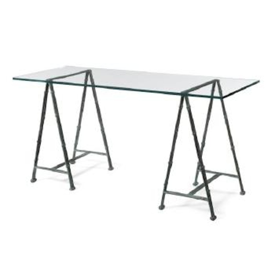 Table Tréteaux À Motifs De Bambou by Diego Giacometti
