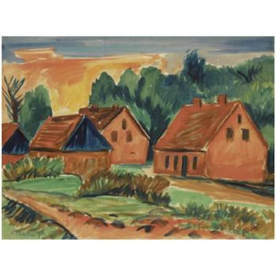 Rote Häuser (Red Houses) by Max Pechstein