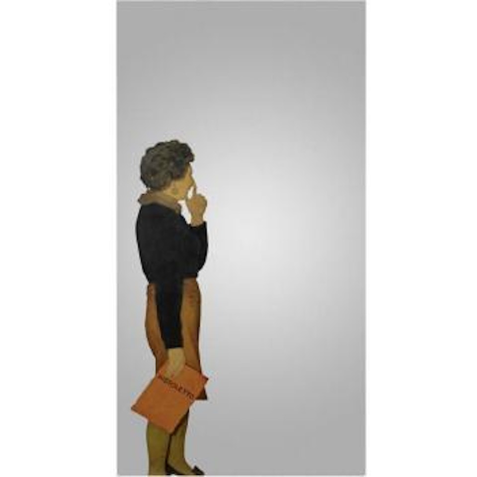 Visitatrice Con Catalogo by Michelangelo Pistoletto