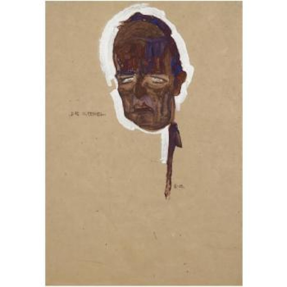 Bildnis Dr Oskar Reichel, Maske (Portrait Of Dr Oskar Reichel, Head Study) by Egon Schiele