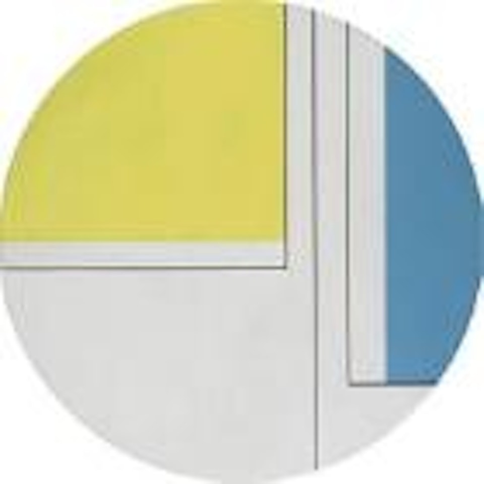 Pale Yellow And Blue Tondo by Ilya Bolotowsky