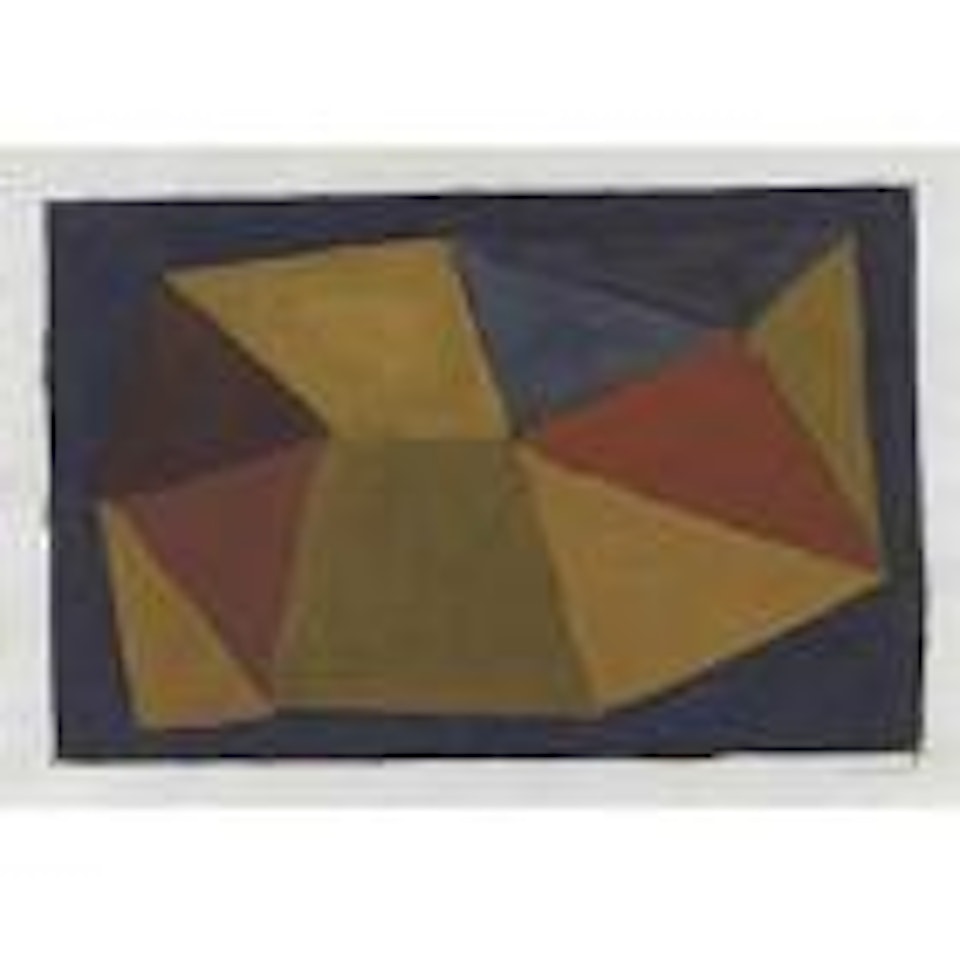 Untitled (2 Red Triangles) by Sol LeWitt