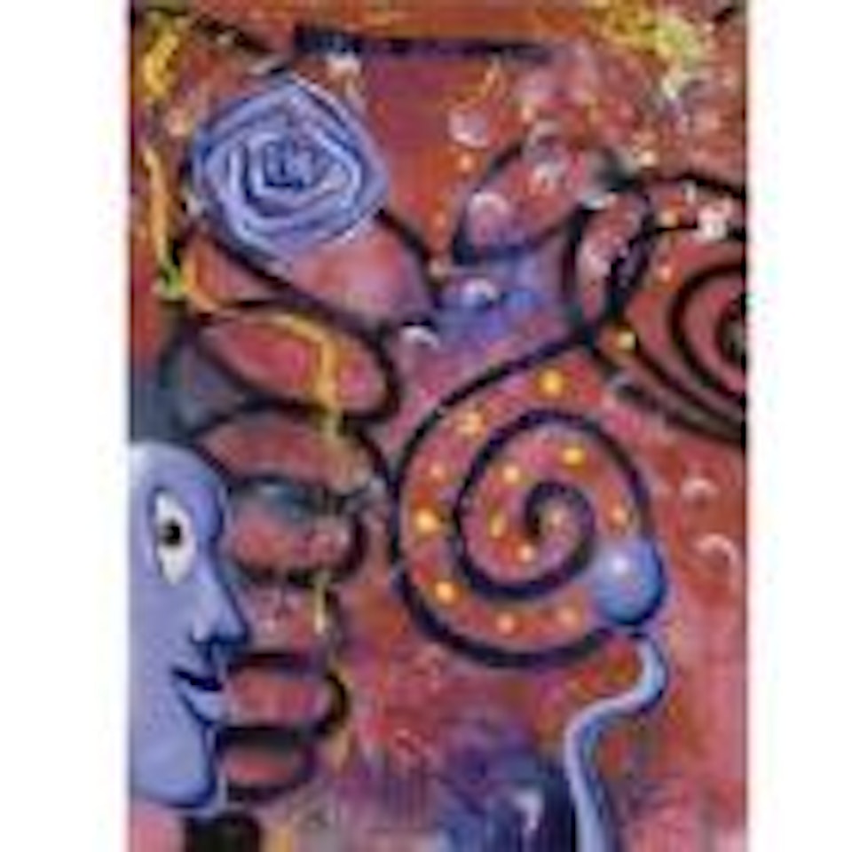 Untitled (To Bobeye and Melaneye?) by Kenny Scharf