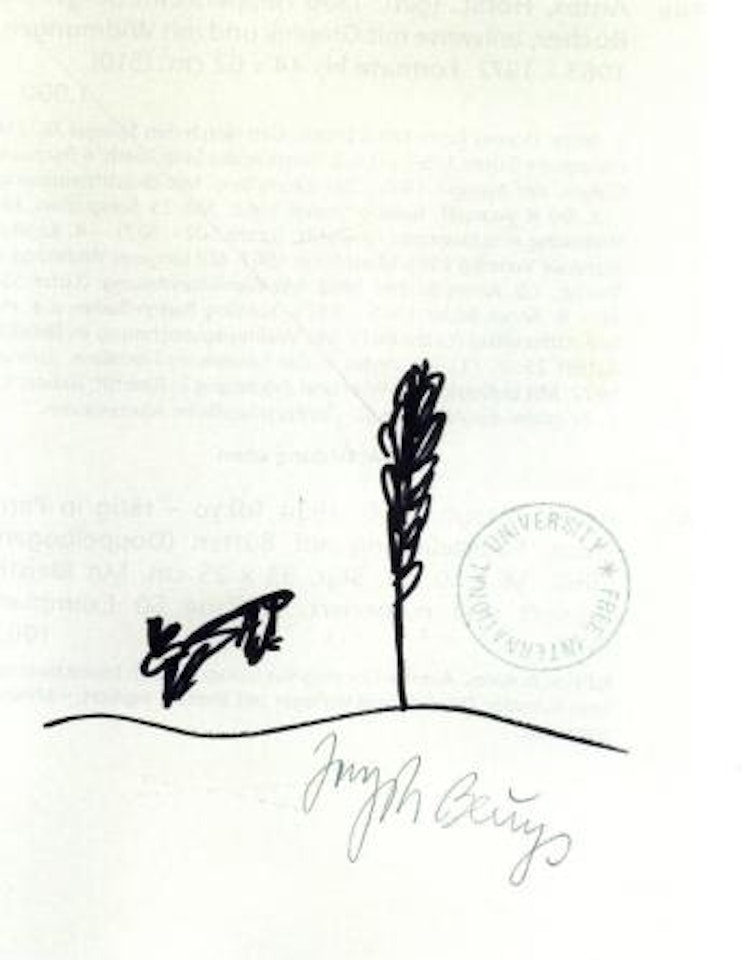 Ohne Titel (springender Hase und Baum) by Joseph Beuys
