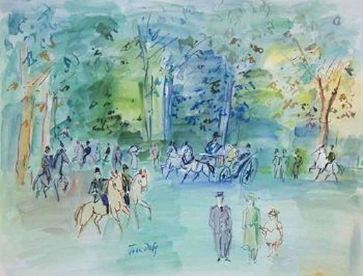 Cavaliers au Bois de Boulogne by Jean Dufy