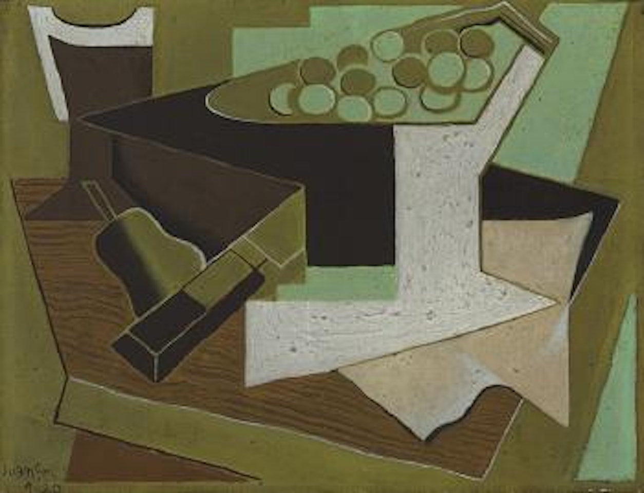Grappe de raisin et poire by Juan Gris
