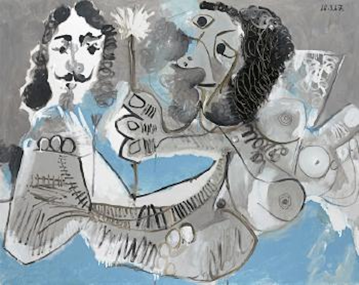 Mousquetaire et femme à  la fleur by Pablo Picasso