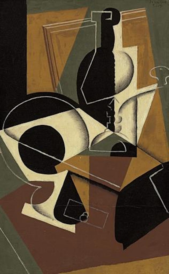 Moulin à café et bouteille by Juan Gris