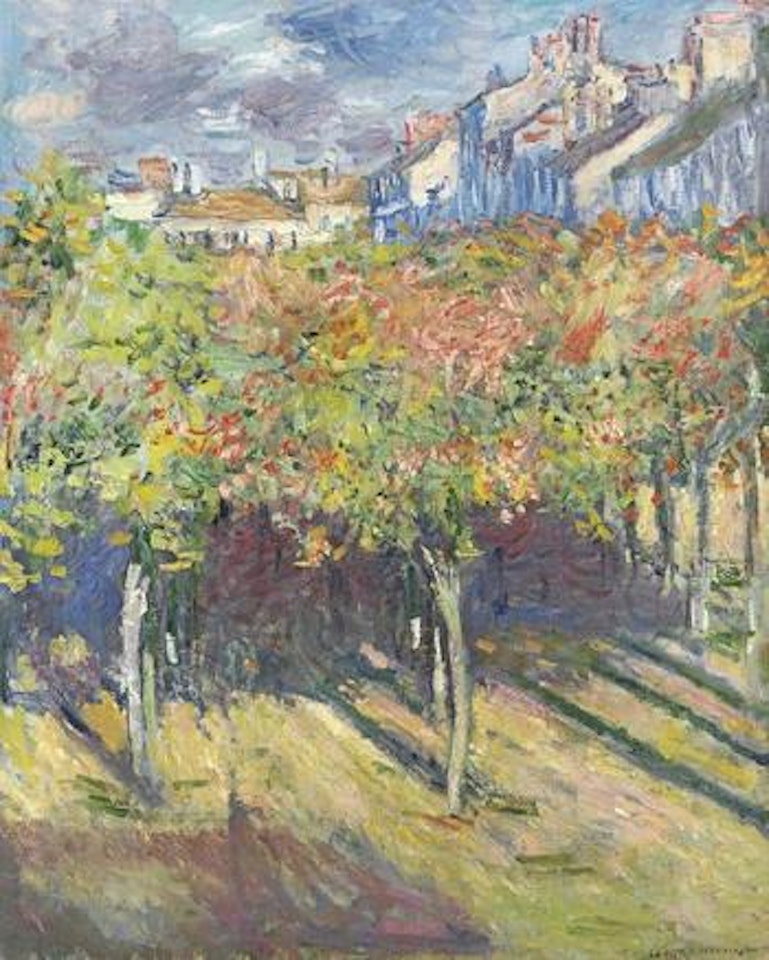 Les tilleuls à Poissy by Claude Monet