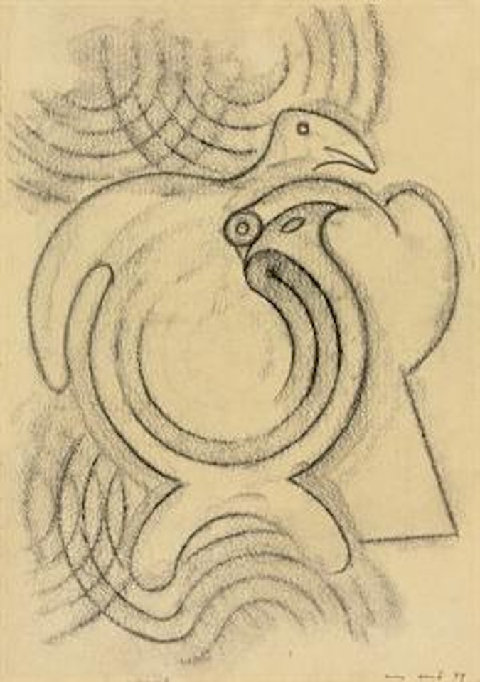 Deux oiseaux by Max Ernst