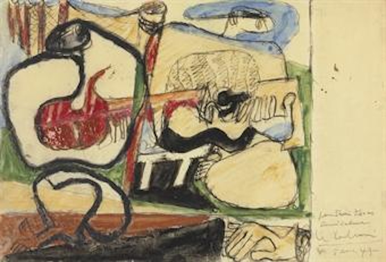 Guitaristes sur la plage by Le Corbusier