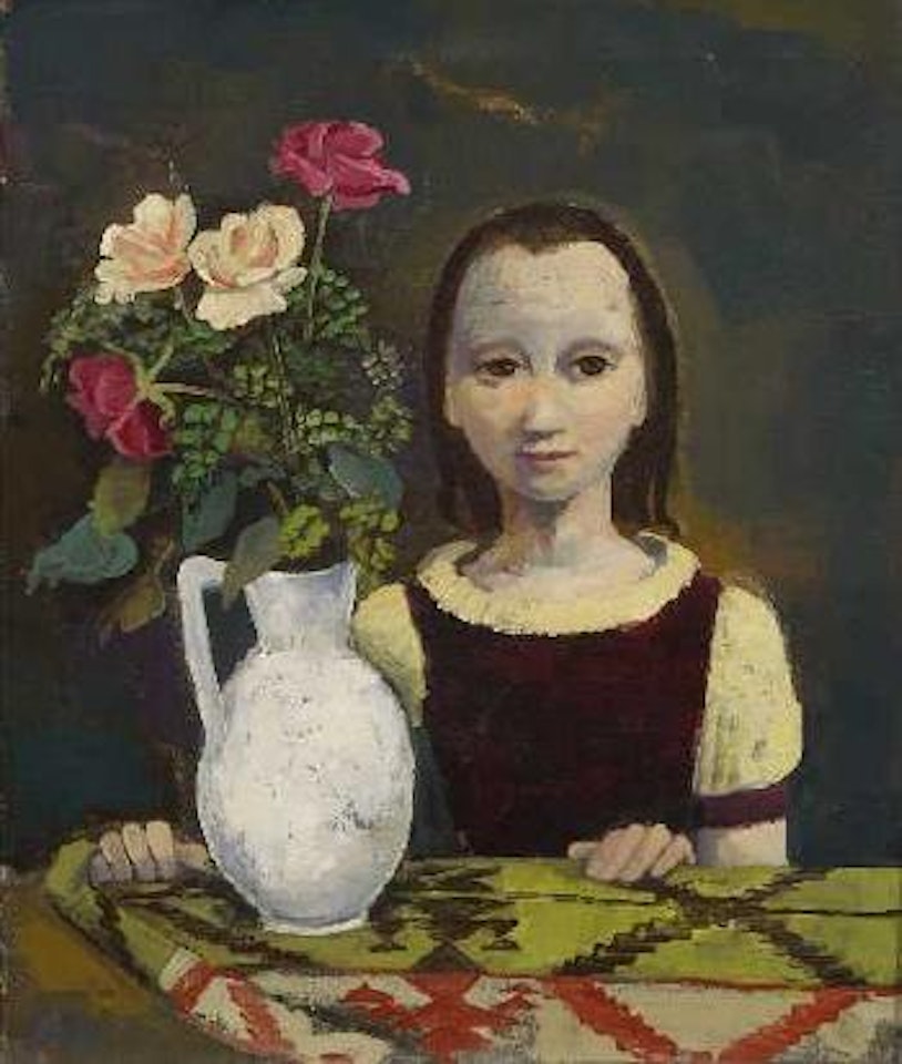 Madchen am Tisch by Karl Hofer