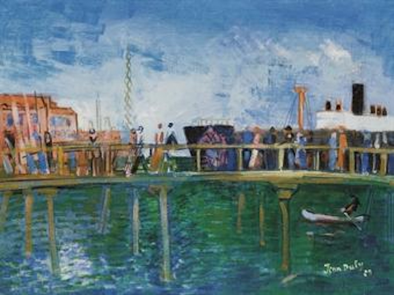 L'estacade du quai de Southampton au Havre by Jean Dufy