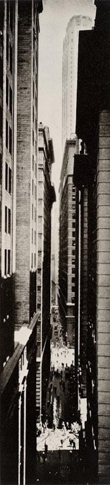 Canyon: Broadway and Exchange Place by Berenice Abbott
