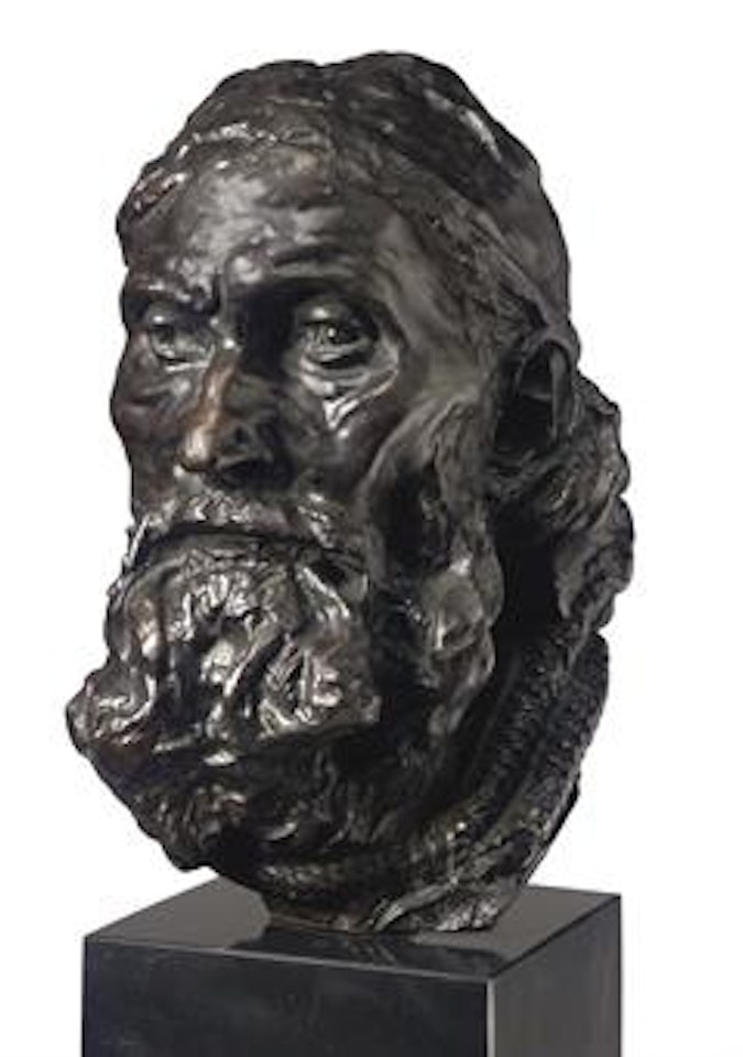 L'un Des Bourgeois De Calais: Tête D'eustache De Saint-Pierre Dernier État Avec Corde Autour Du Cou by Auguste Rodin
