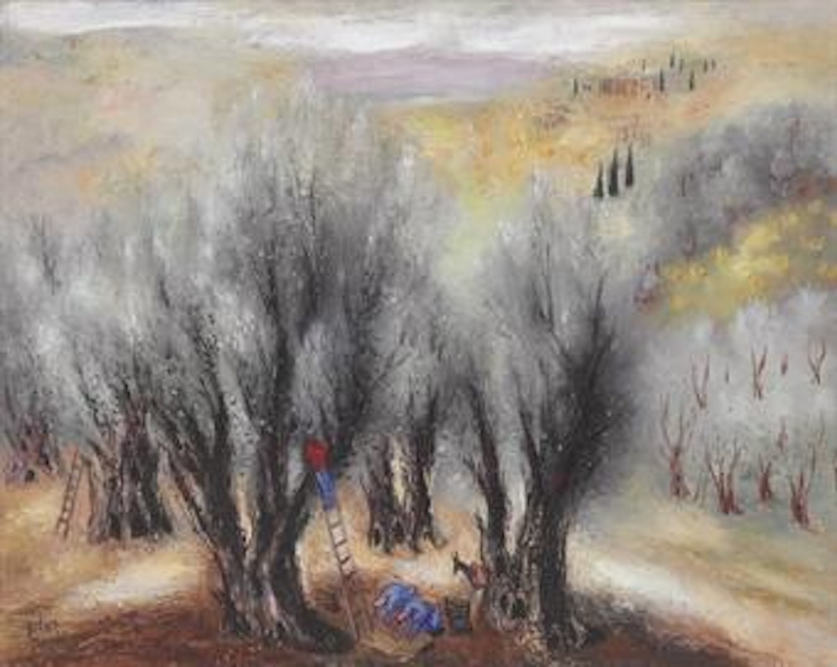 Picking the Olives by Reuven Rubin