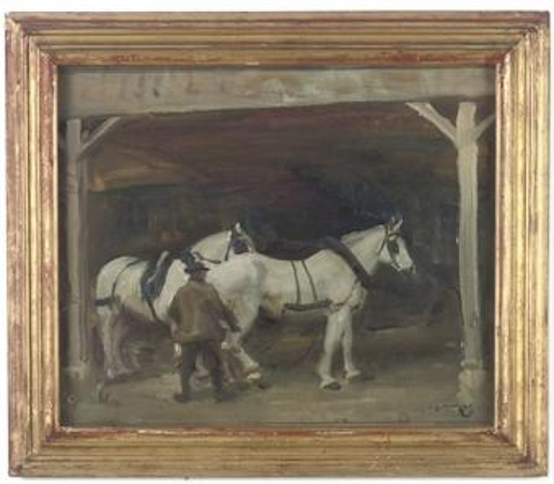 Sketch of Horses, Chantilly by Alfred James Munnings