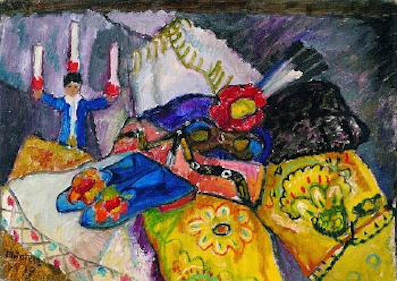 Stilleben mit Kertzenleuchter by Gabriele Münter