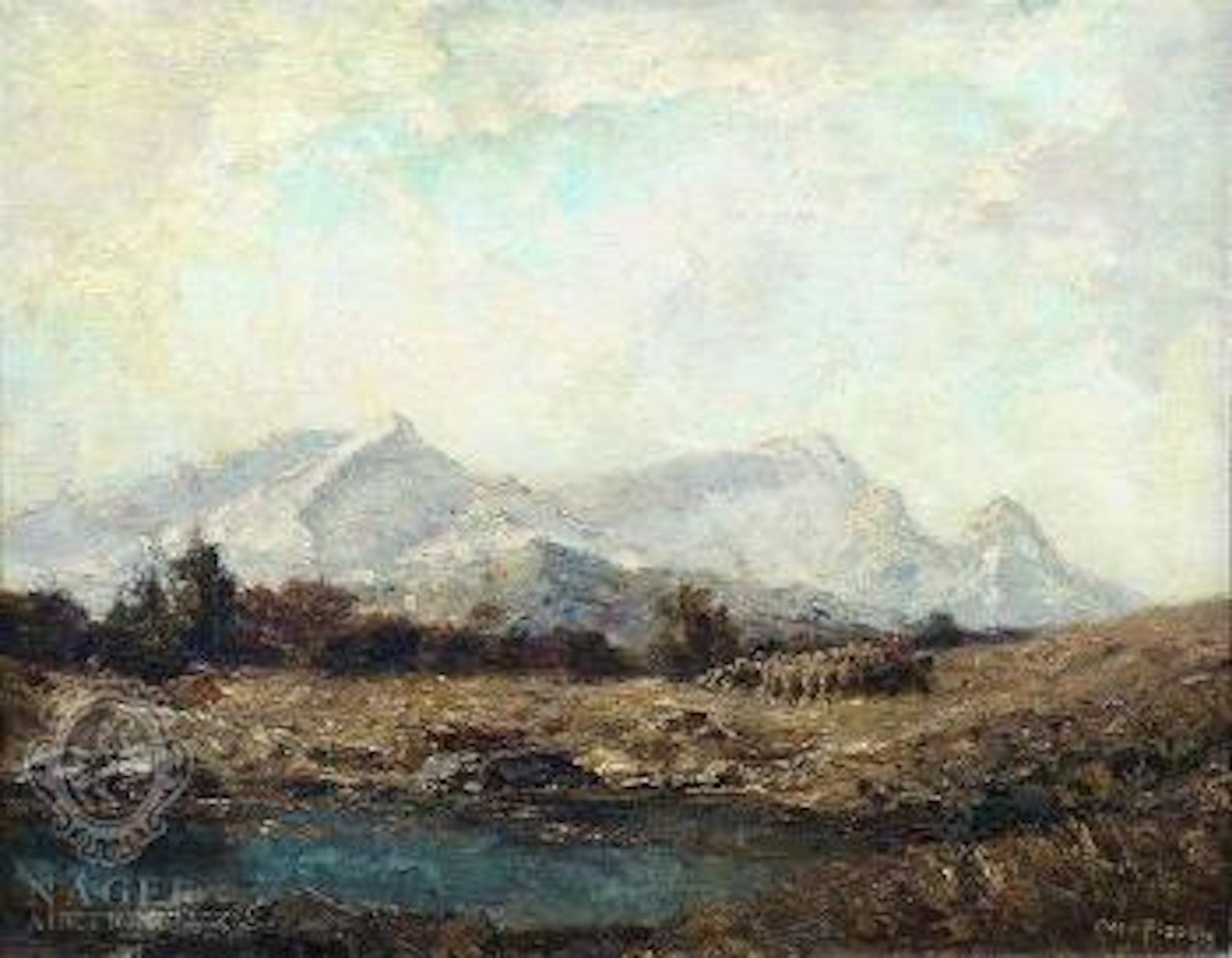Blick ins Wettersteingebirge by Otto Pippel