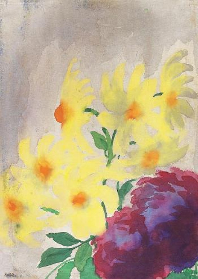 Rote und gelbe Blüten by Emil Nolde
