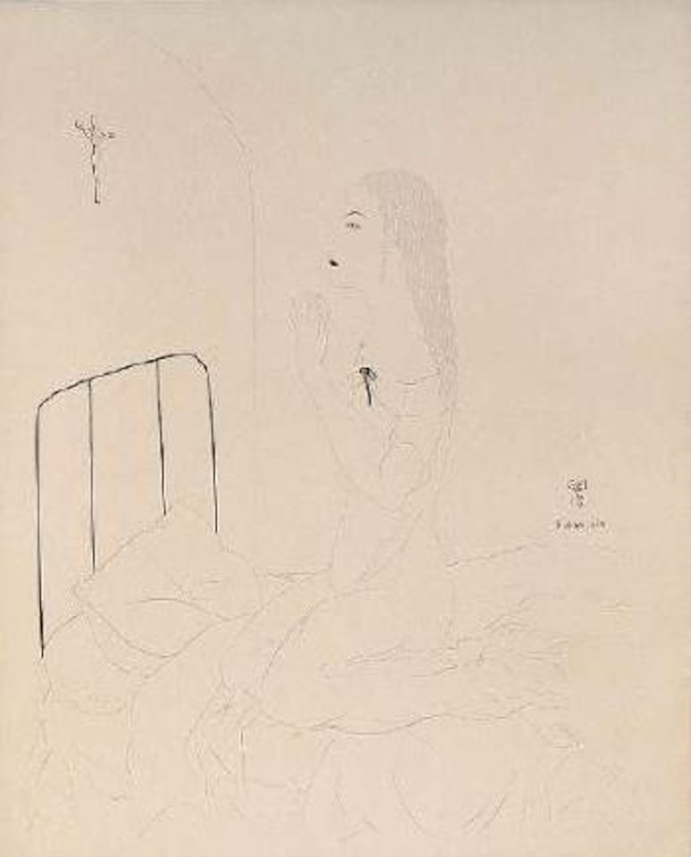 Femme en priere by Leonard Tsuguharu Foujita