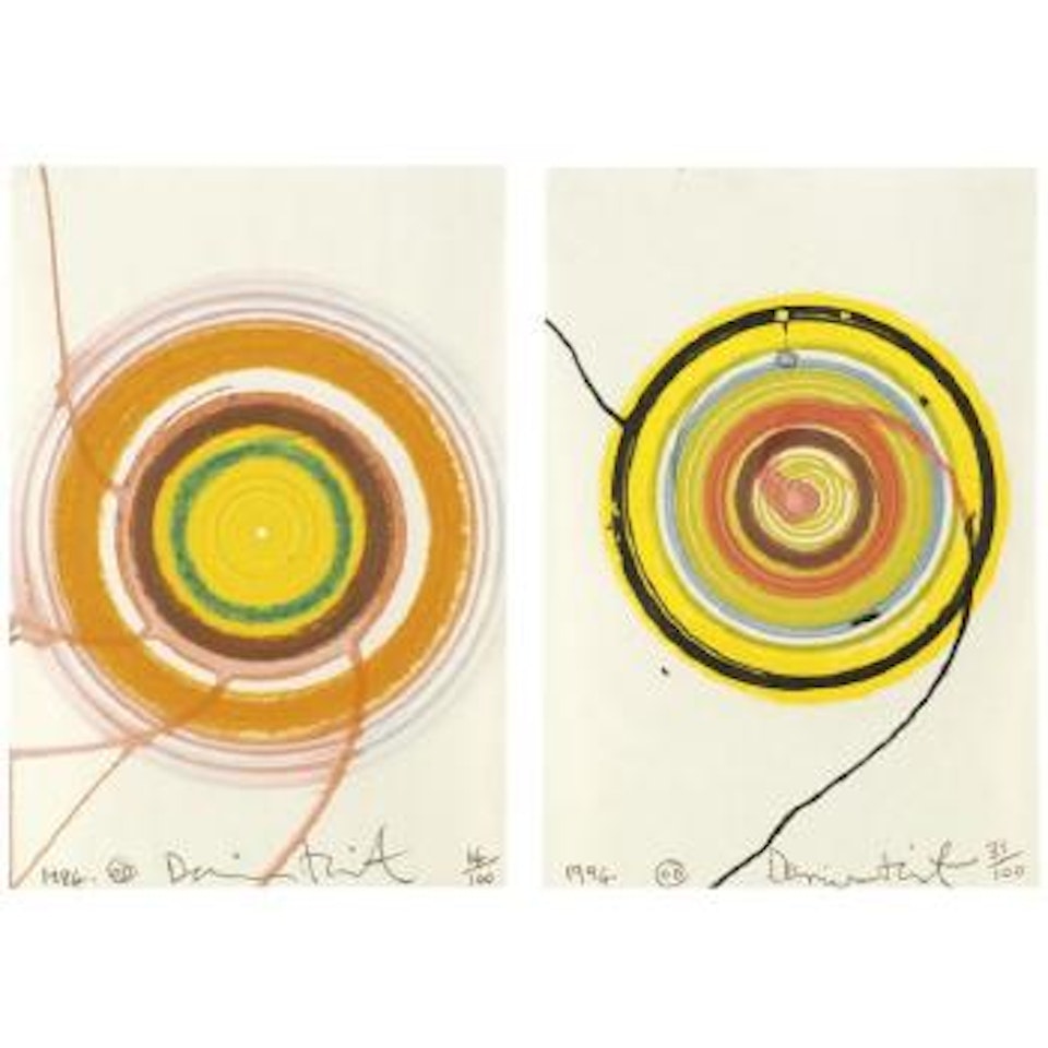 Untitled (Two Spin Drawings) by Damien Hirst
