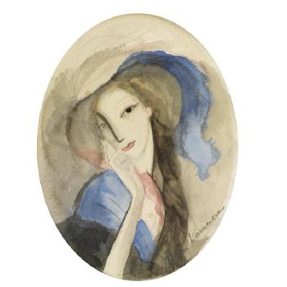 Jeune Fille Au Chapeau Bleu by Marie Laurencin